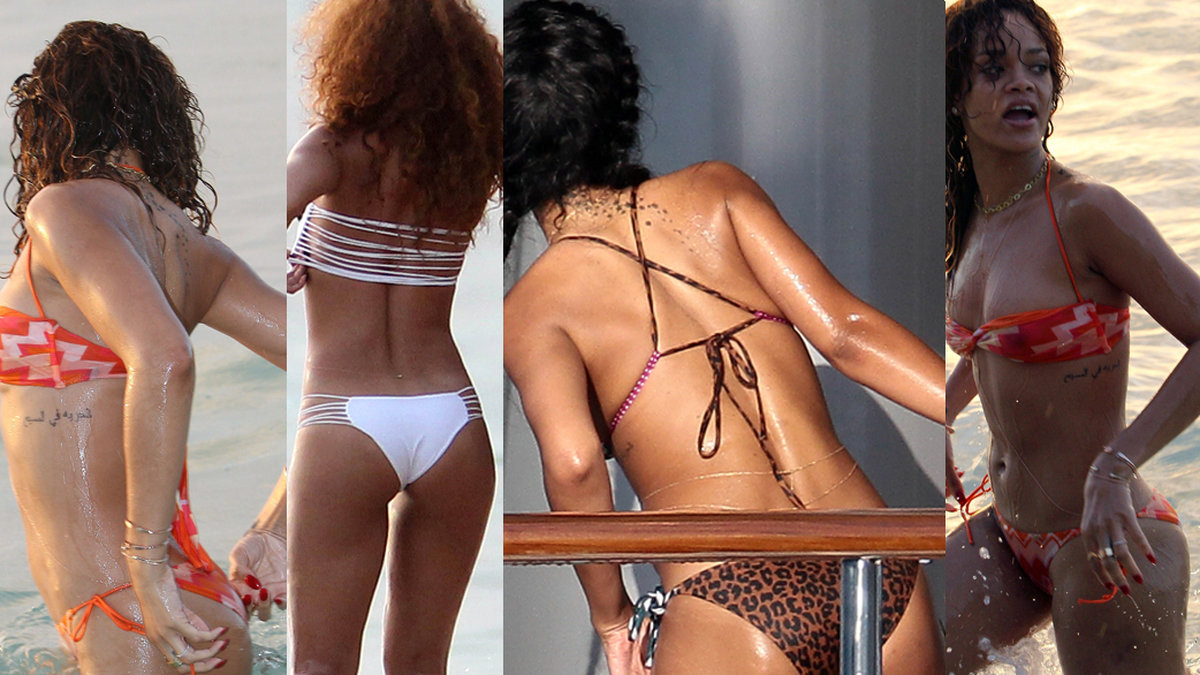 Rihanna har bra tryck i sin bakdel. 