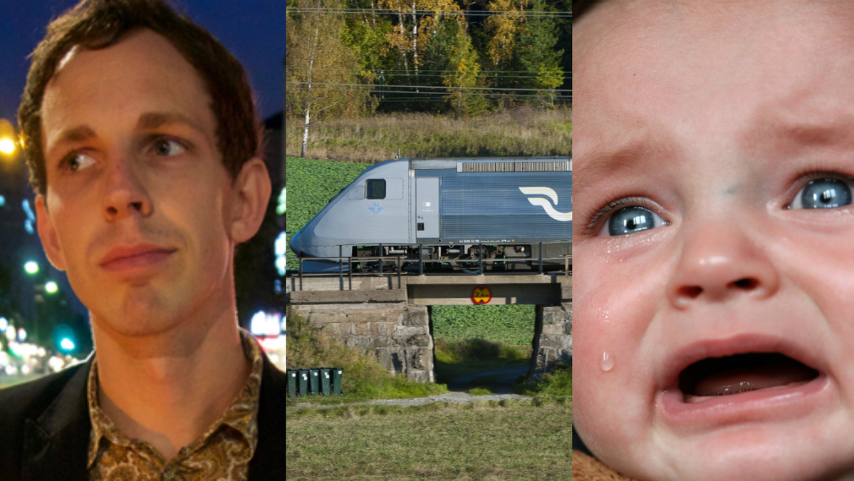 Jonas Strandberg skriver om skrikande barn på tåget.