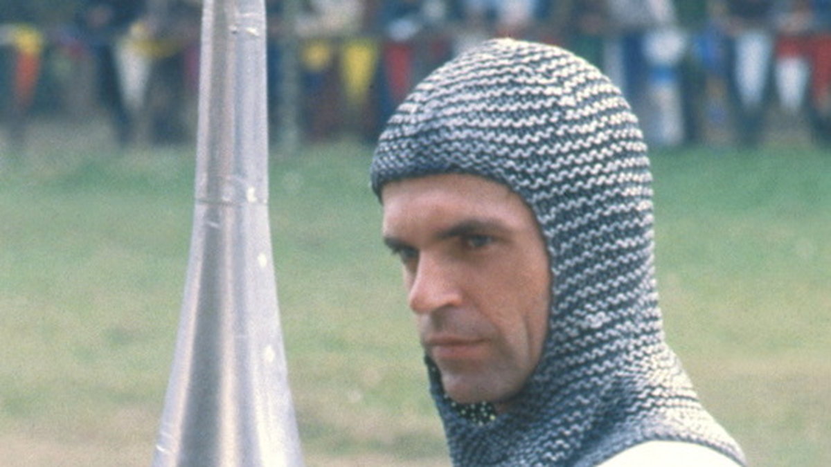 Sam Neill som Brian de Bois-Guilbert i 'Ivanhoe'. Pressbild.