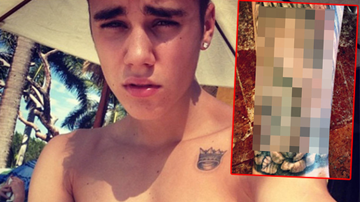 Spana in Justin Biebers nya tatuering. 