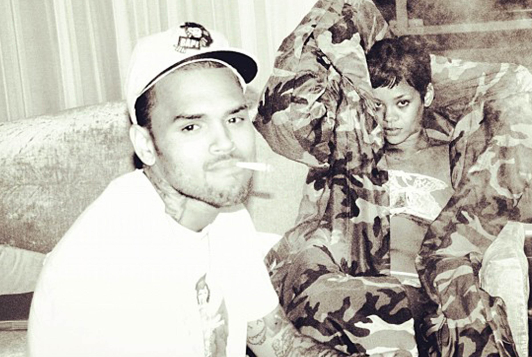 Chris Brown och Rihanna på Instagram tidigare i veckan.