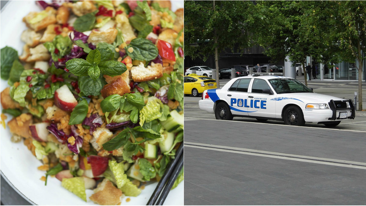 12-åring ringde polisen efter han serverades sallad till middag. 
