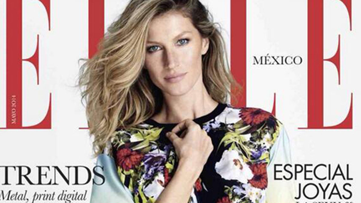 Gisele Bundchen på omslaget till mexikanska Elle. 