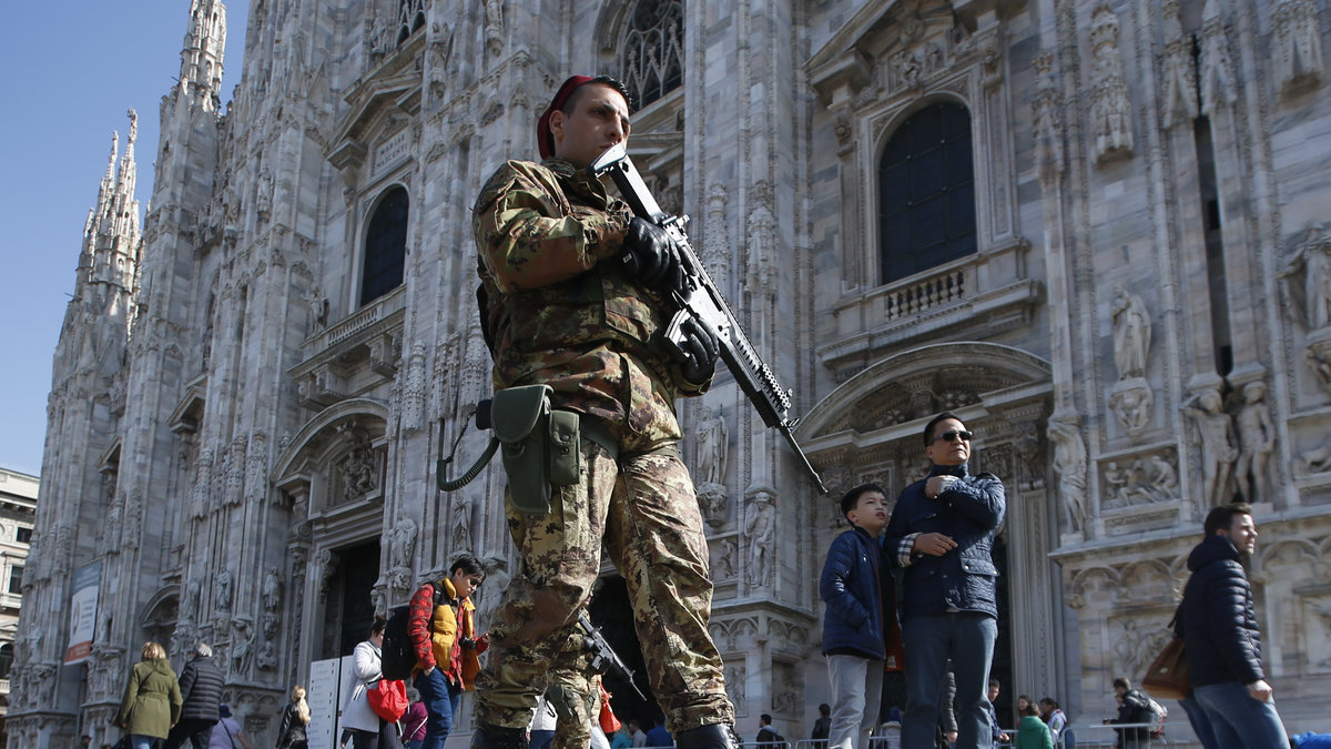 I Italien och i övriga Europa var säkerhetspådraget stort efter dådet.