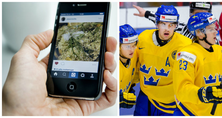 Sociala Medier, ishockey, JVM, Twitter, instagram