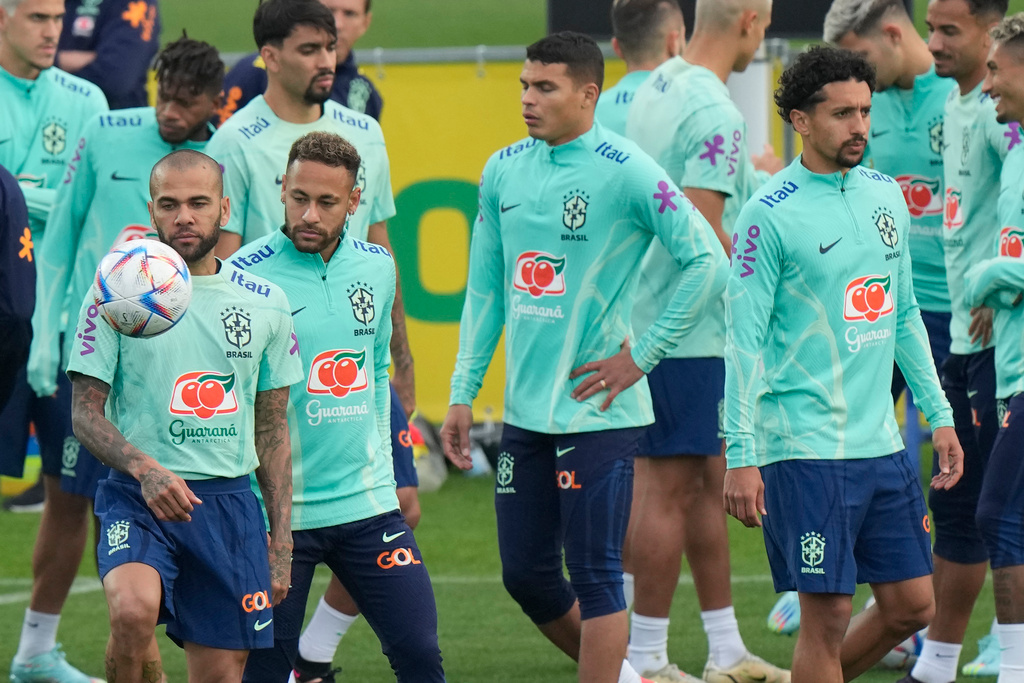 Lyckas Neymar (andra från vänster) leda Brasilien till ett nytt VM-guld?