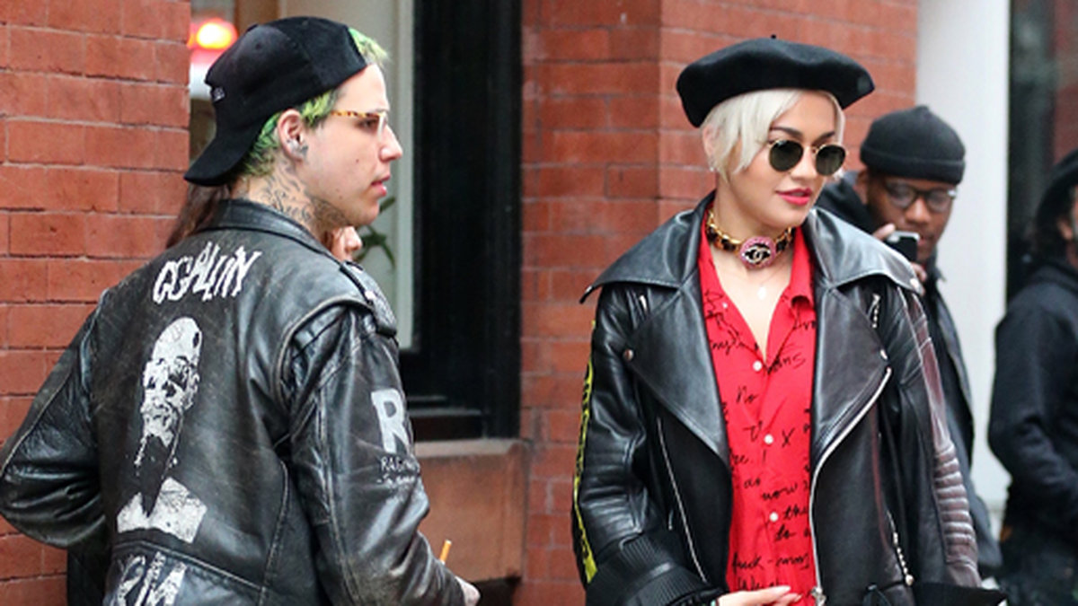 Rita Ora med sin pojkvän Ricky Hilfiger i New York. 