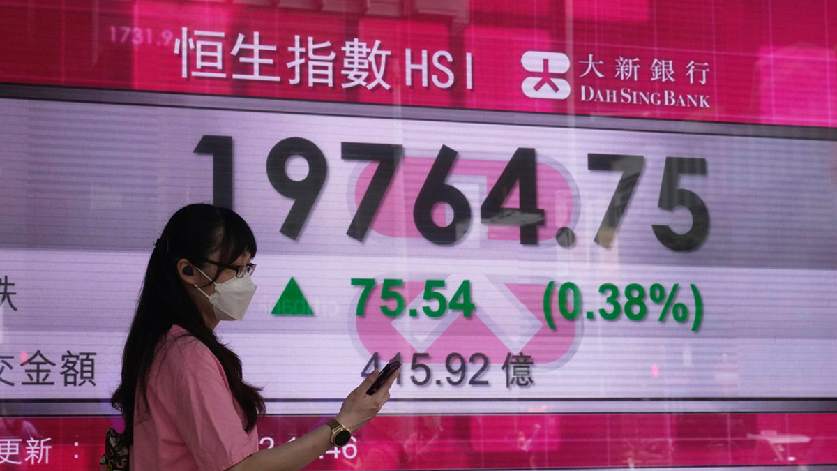 Hongkongbörsen inledde handelsdagen med ett glädjeskutt. Arkivbild.