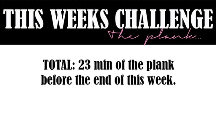 Plankan, Instruktion, Ida Warg, veckans utmaning