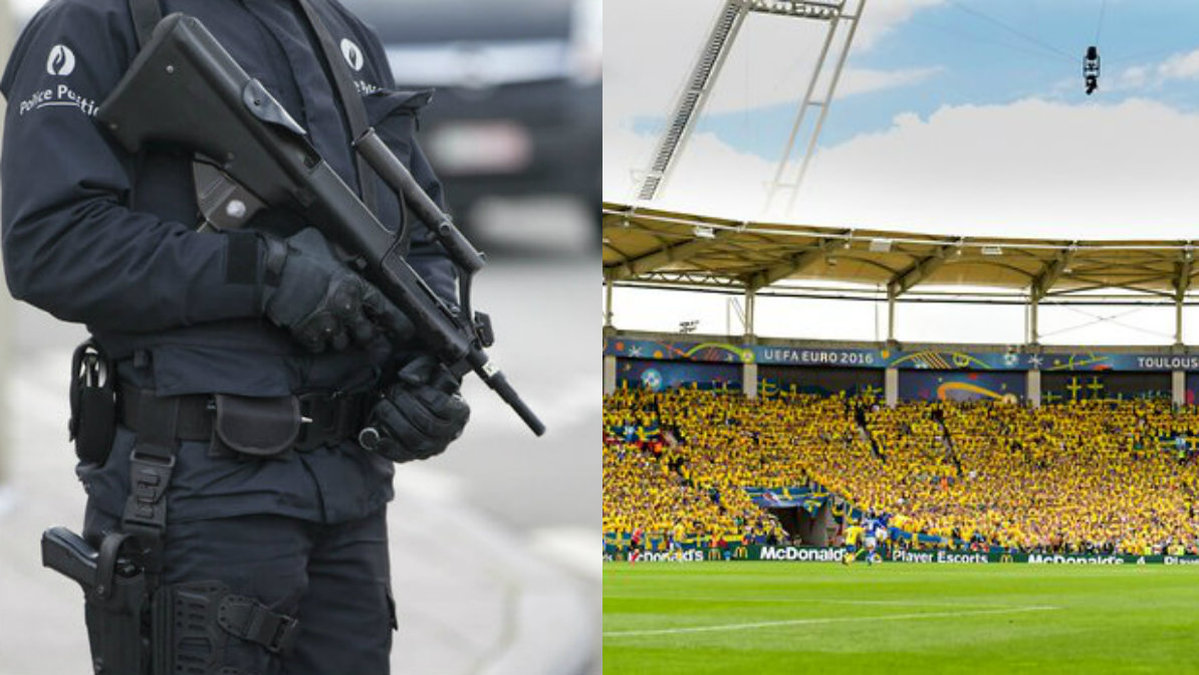 Belgisk polis har gripit tolv personer som varit misstänkta för att ha planerat en attack mot dagens EM-match. 