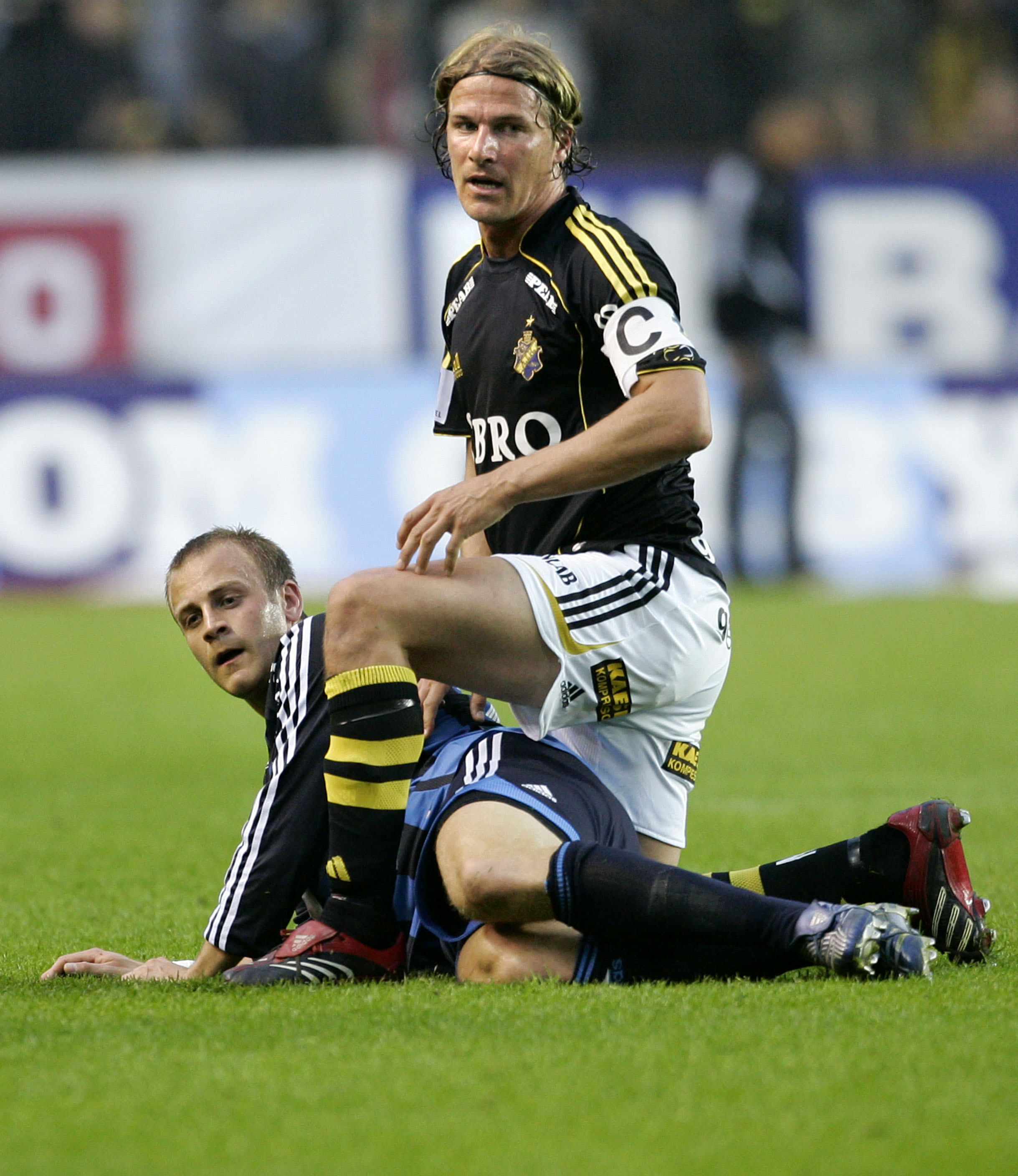 Sjölund satte två mål på en minut mot AIK 2007.