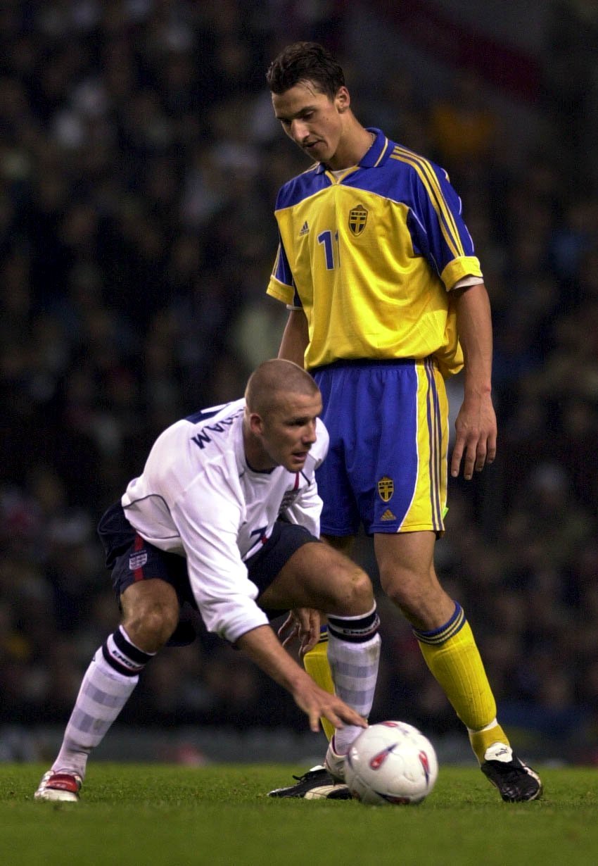 Zlatan och Beckham på Old Trafford. Sven-Göran Erikssons debutmatch som manager för England. Zlatan och Beckham på Old Trafford. Sven-Göran Erikssons debutmatch som manager för England.