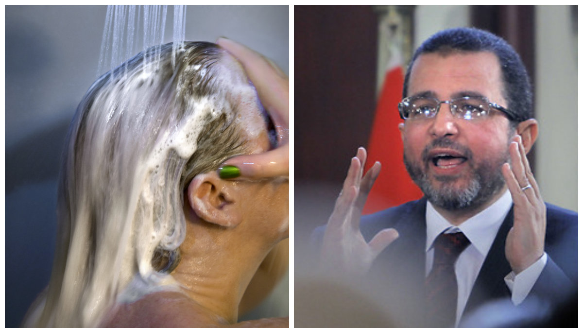 Egyptens premiärminister har med egna ögon beskådat de smutsiga brösten.