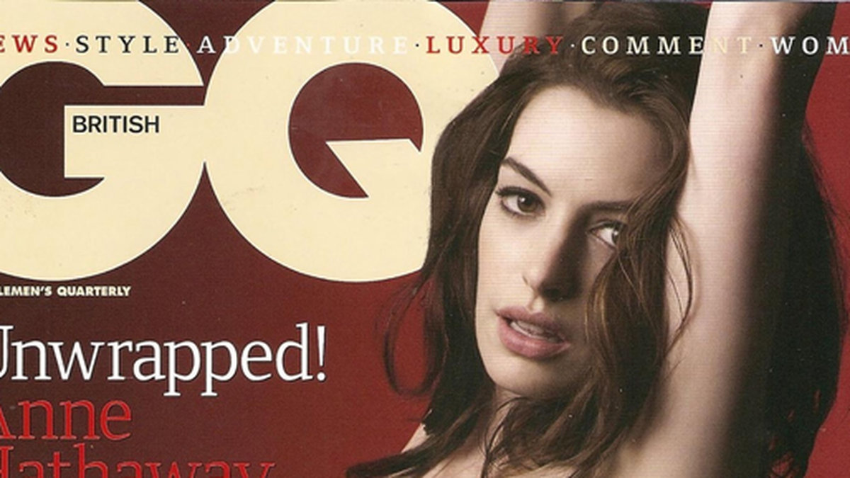Skådespelerskan Anne Hathaway blev av med sin armhåla på omslaget till GQ.