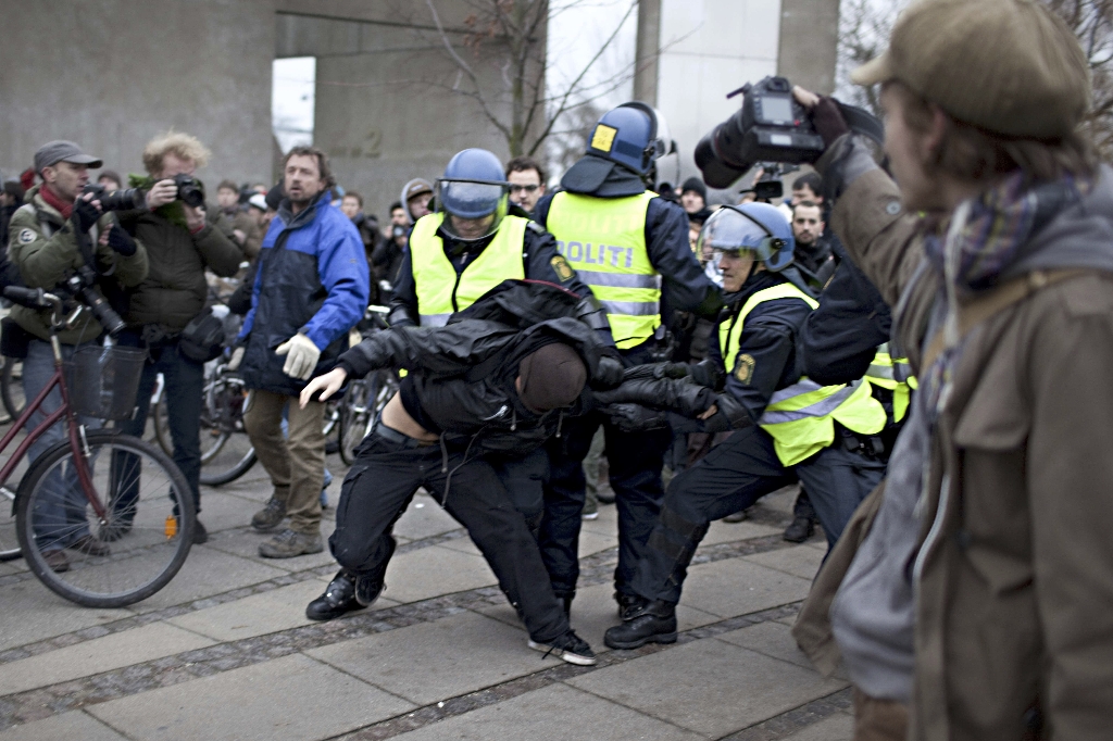 Polisen, Demonstration, Danmark, Kravaller, Klimat