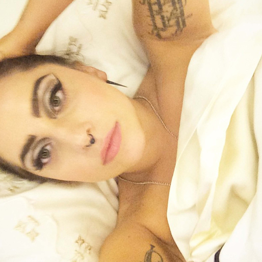 Lady Gaga bjuder på en selfie. Lady Gaga bjuder på en selfie.