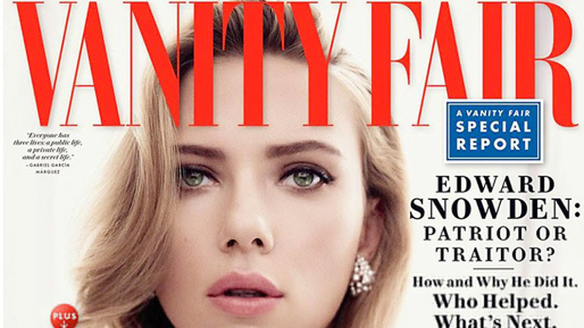Scarlett Johansson på omslaget till Vanity Fair. 