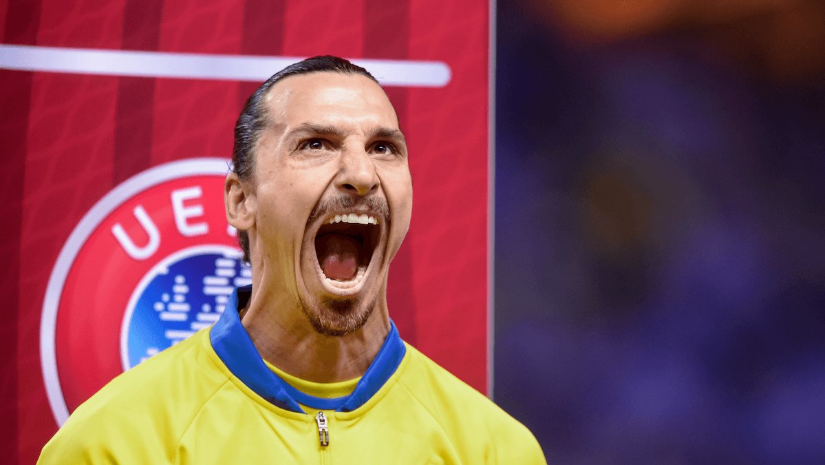 Zlatan gjorde Sveriges 2–0-mål.