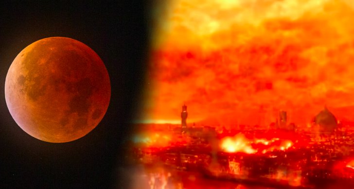 Mars, jordens undergång, blodmåne