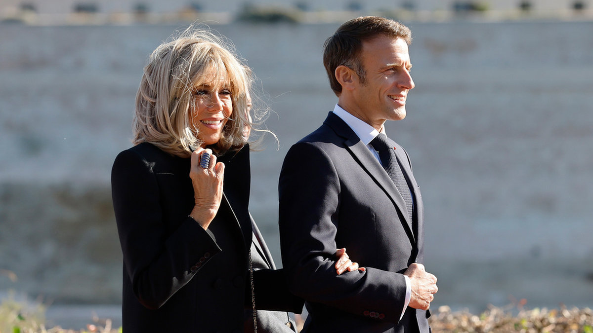 Det franska presidentparet Emmanuel och Brigitte Macron tillbringar två dagar i Sverige. Arkivbild.