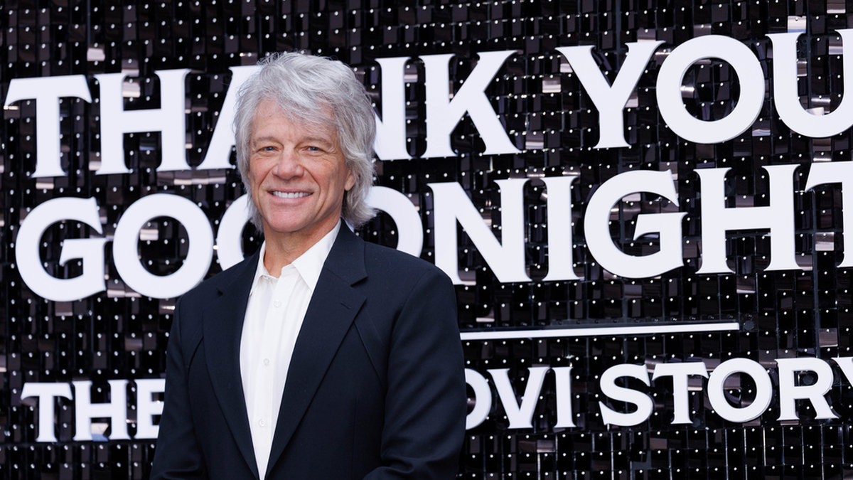 Jon Bon Jovi vid premiären för 'Thank you and goodnight' i London.