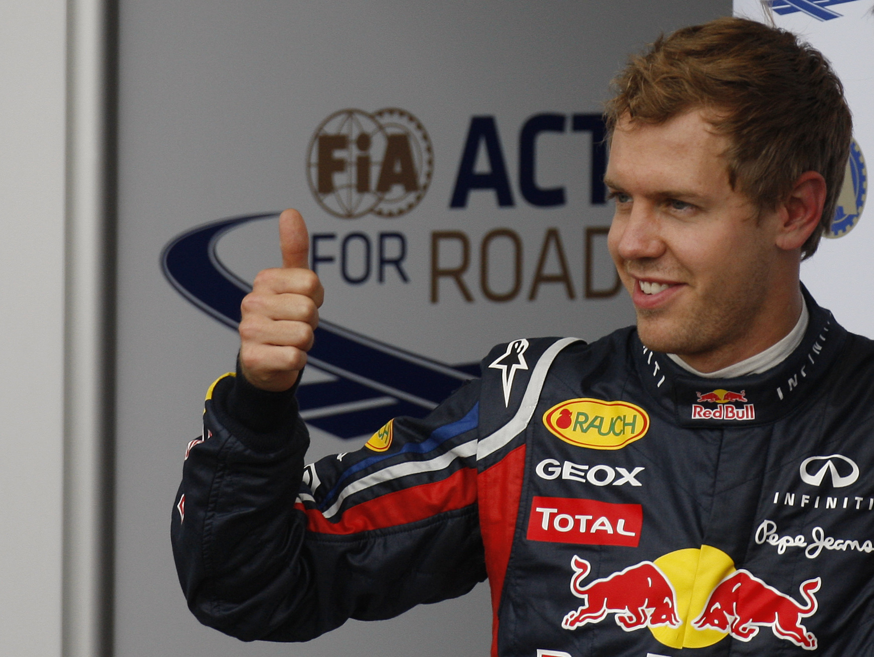 Sebastian Vettel fick blott den tredje bästa tiden i kvalet.