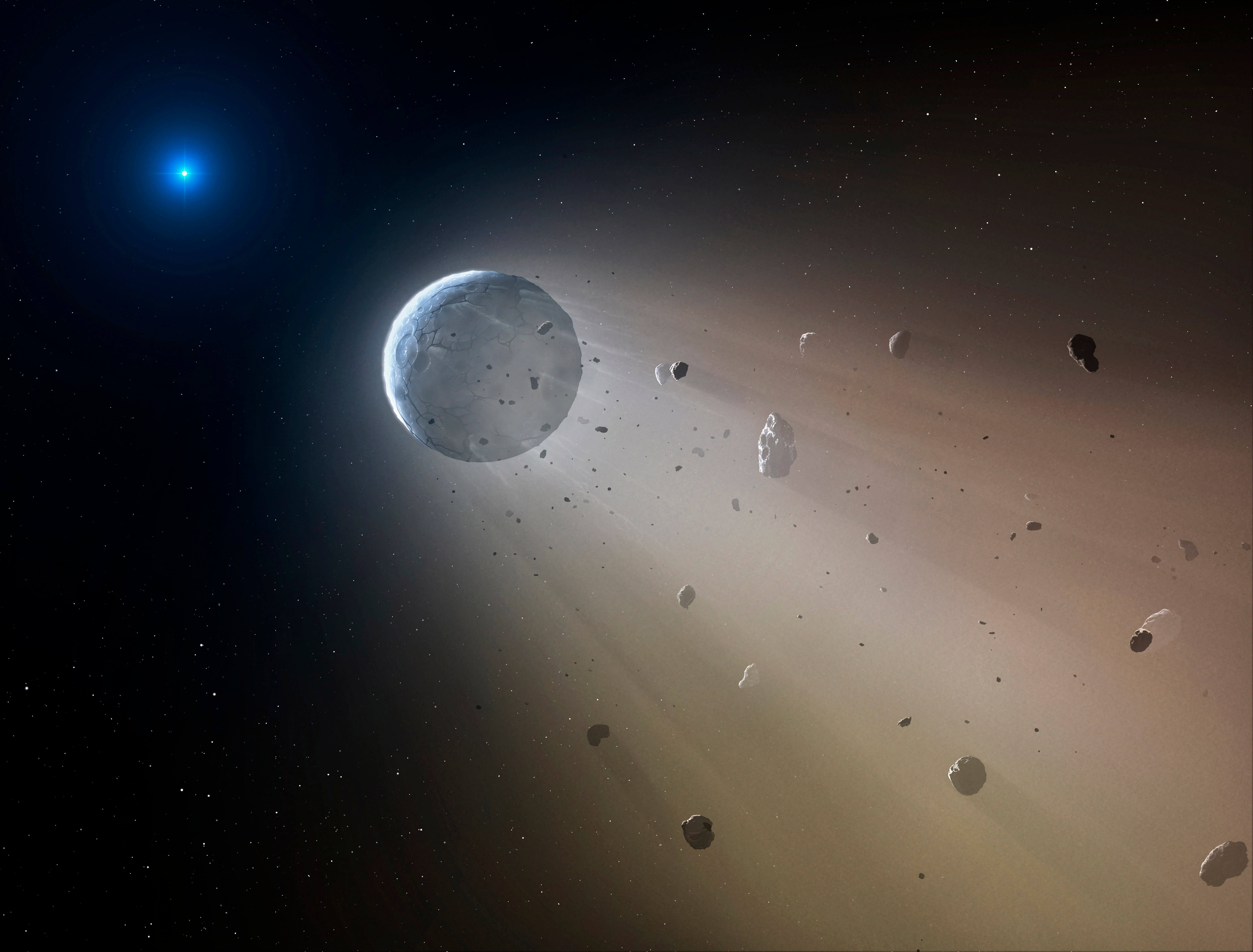 En asteroid kan komma att passera mycket nära jorden. 