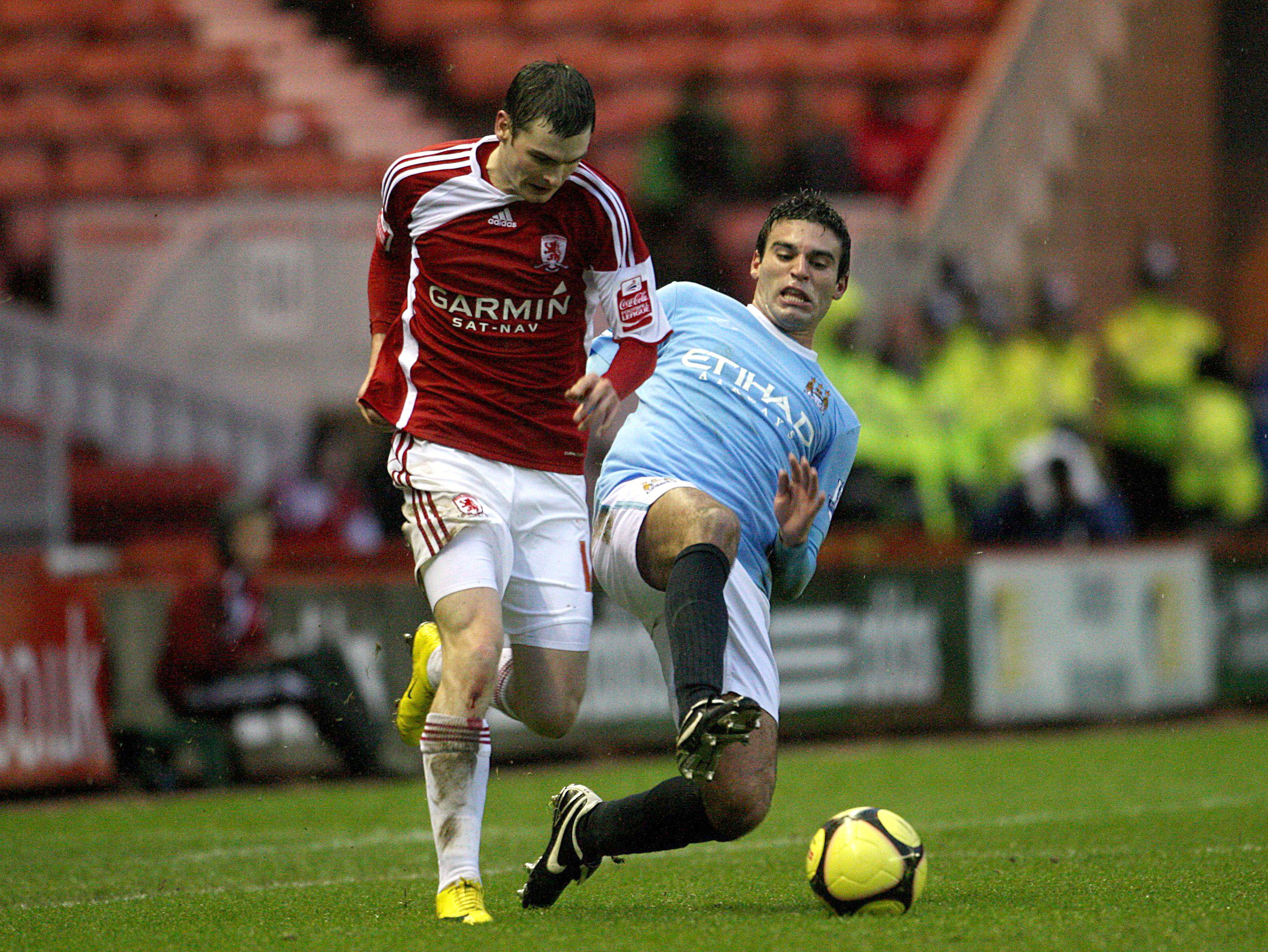Johnson, här i Middlesbrough, har skrivit på för fyra och ett halvt år för Manchester City.