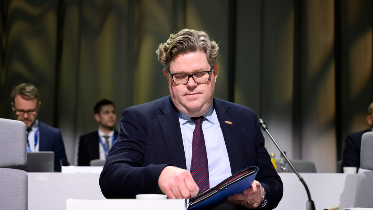 Sveriges justitieminister Gunnar Strömmer leder arbetet i EU:s ministerråd.
