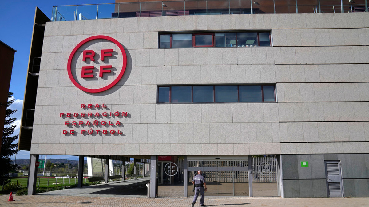 Spanska fotbollsförbundets (RFEF) kontor i utkanten av Madrid. Arkivbild.