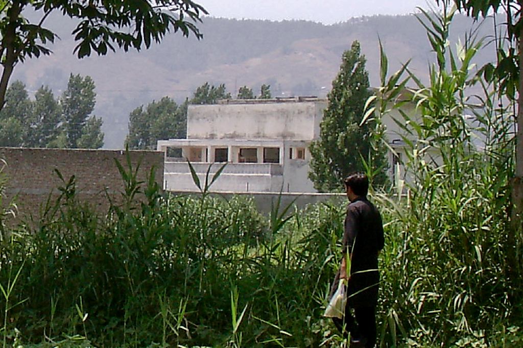 Byggnaden i Abbottabad i Pakistan där bin Ladin gömt sig.