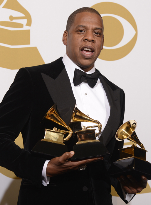 Jay Z med sina Grammys. Jay Z med sina Grammys.