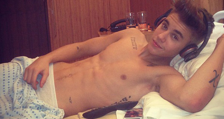 Justin Bieber, diva, sjukhus