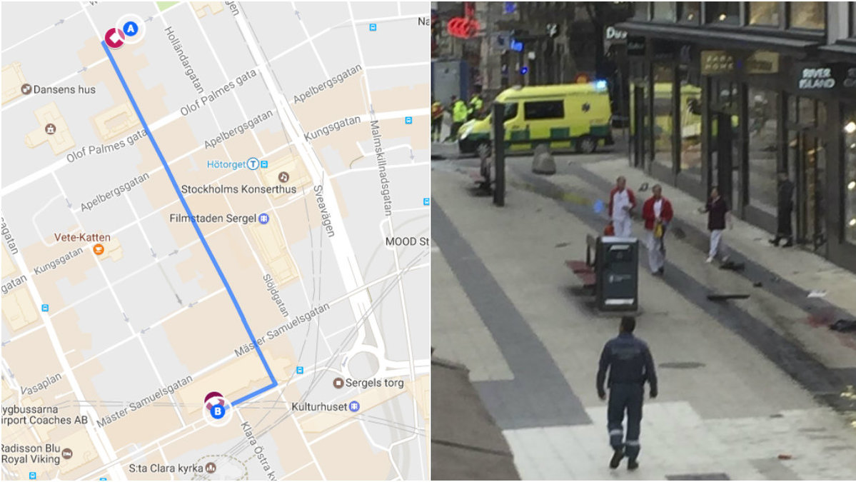 Så gick lastbilens färd under terrordådet i Stockholm