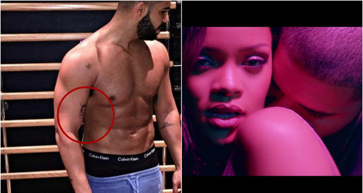 Drake, Tatueringar, work, Rihanna, kärlek