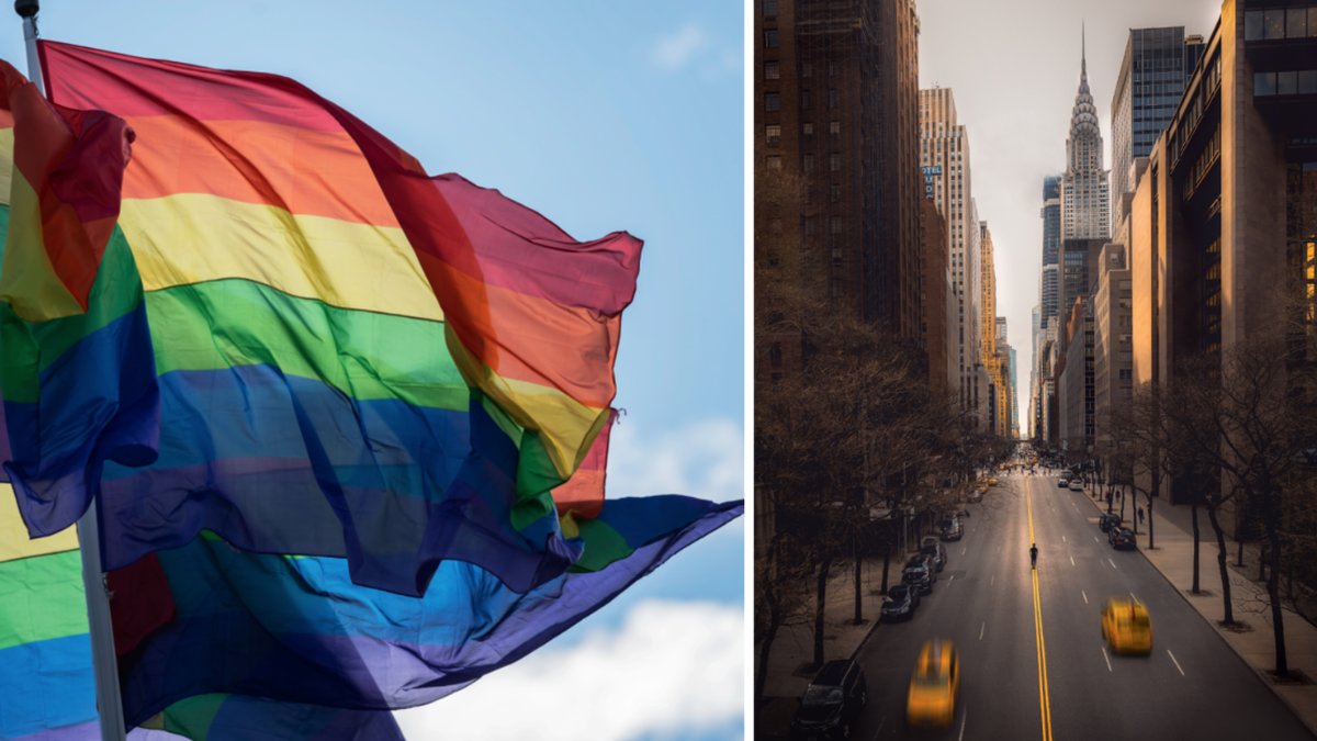 Prideflaggor och New York