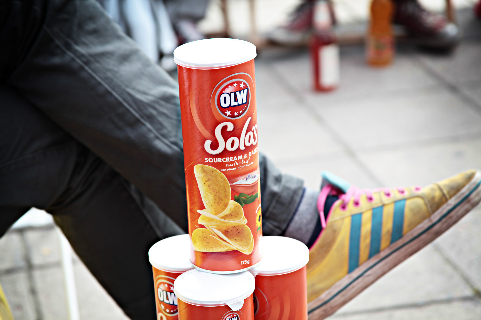En liten chipspyramid. En liten chipspyramid.