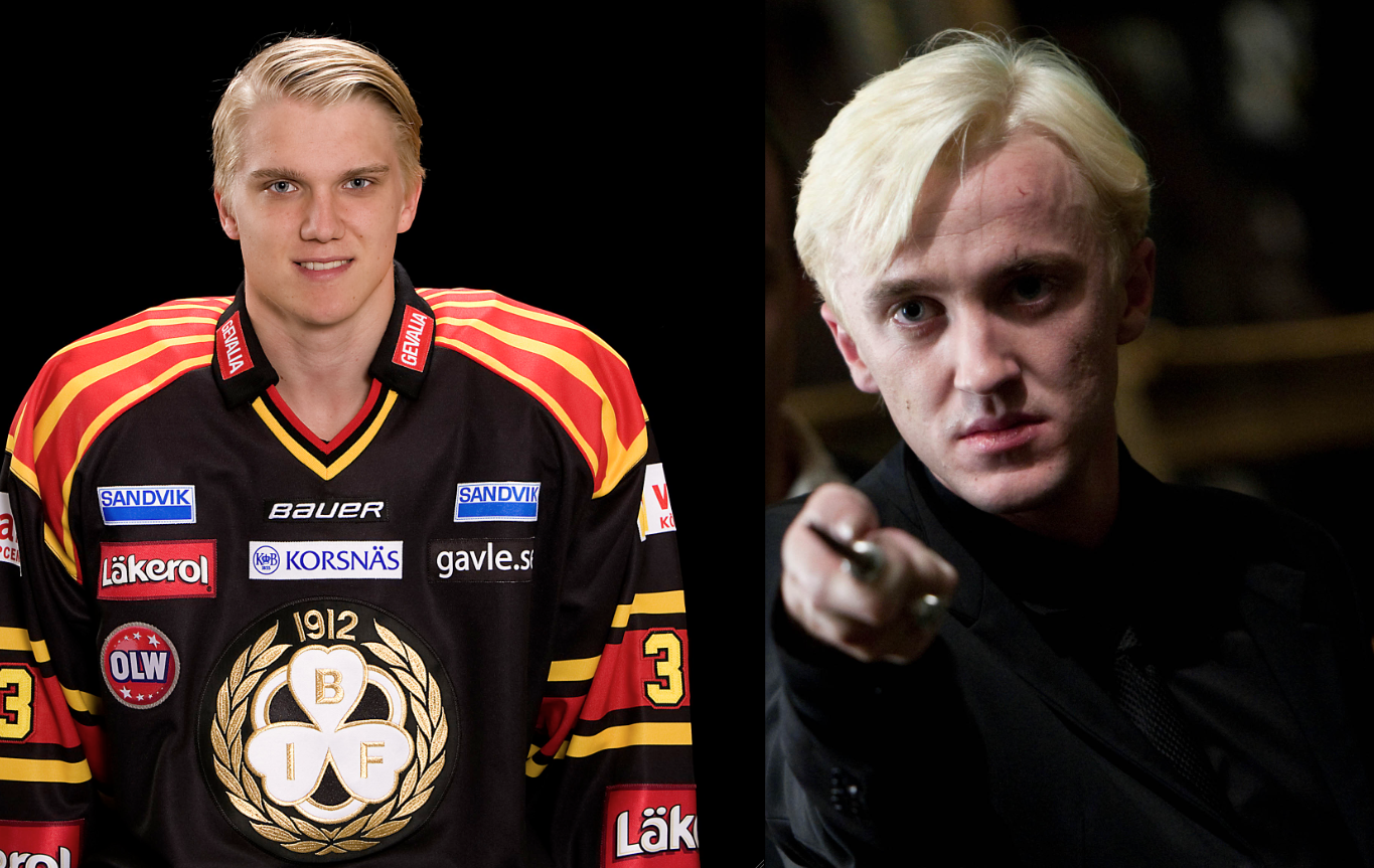 Harry Potters fiende Draco Malfoy och Brynäs-stjärnan Jakob Silfverberg?