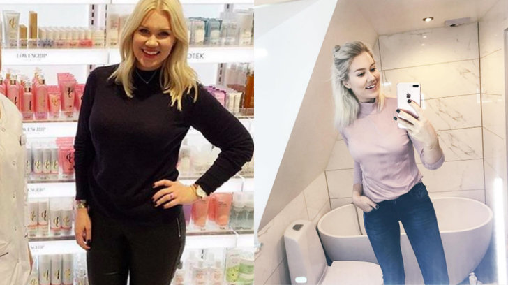 Före- efterbild på Isabella Löwengrip Före- efterbild på Isabella Löwengrip