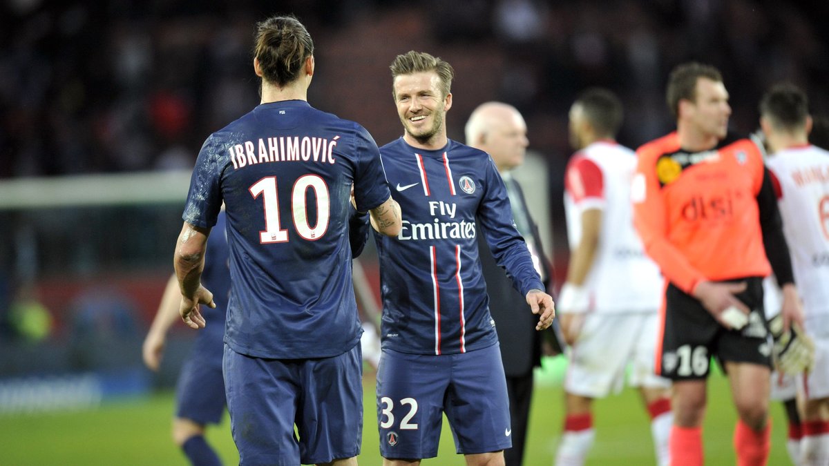 Zlatan Ibrahimovic och David Beckham.