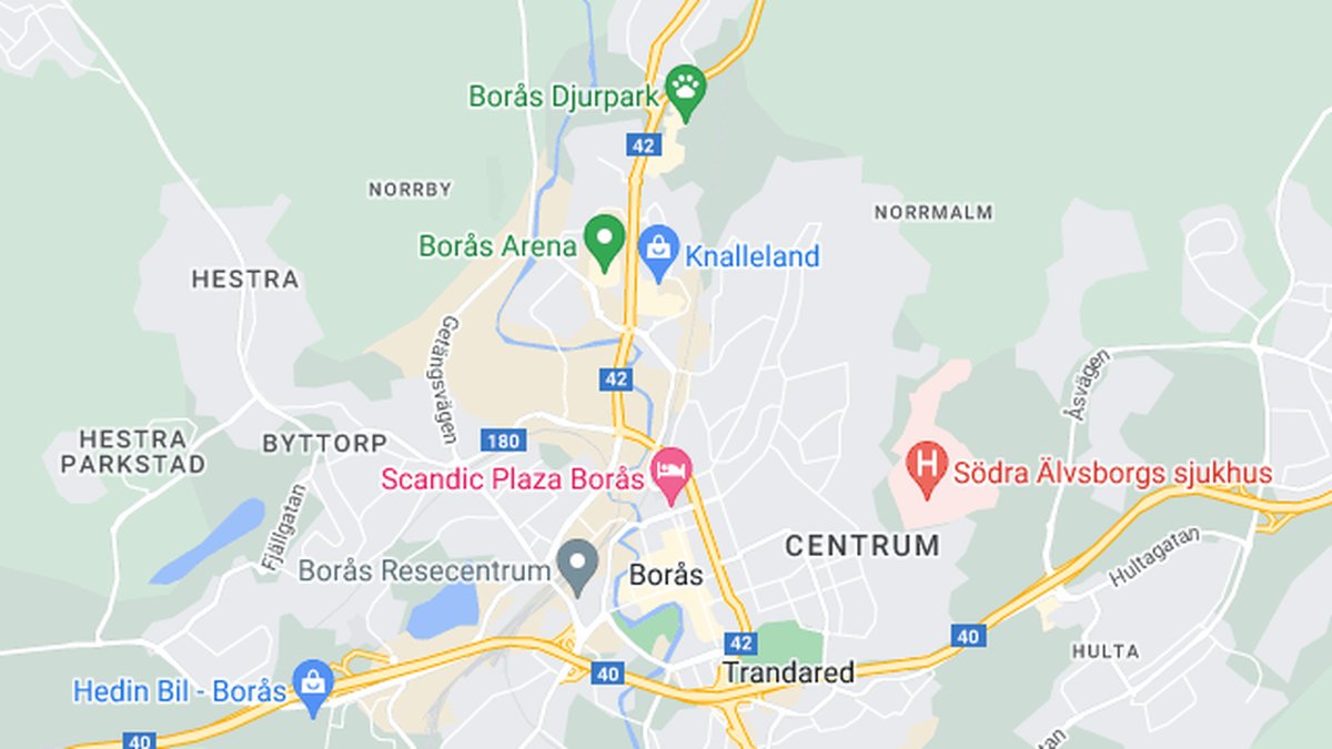 Google maps, Borås
