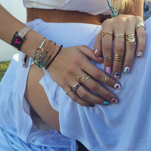 Gigi Hadid med lite mer kreativa naglar. Gigi Hadid med lite mer kreativa naglar.