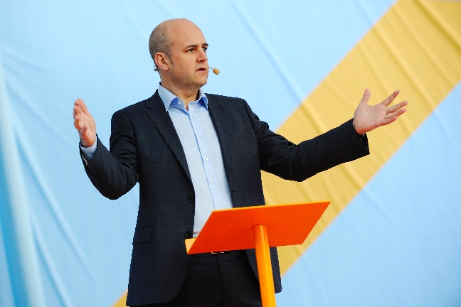 När Reinfeldt slutade prata om Europa fortsatte han med en 20 minuter lång sagostund om arbetare.