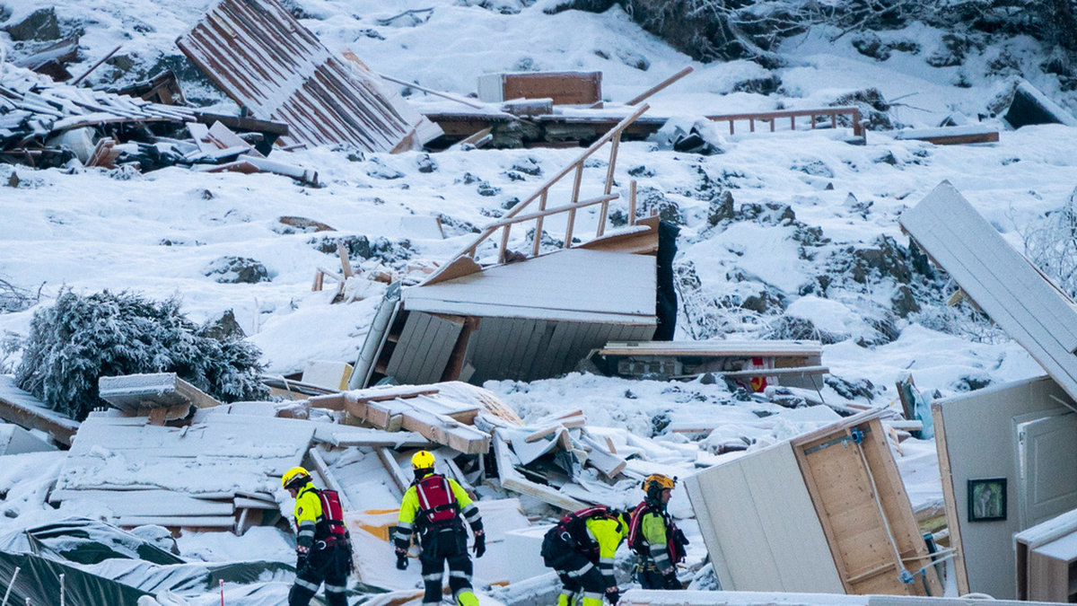 Jordskredet i Gjerdrum, norr om Oslo, tog tio personers liv. Arkivbild.