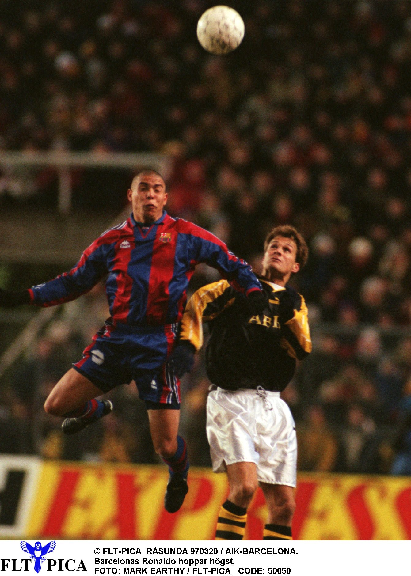 1997: Ronaldo visar spänst. 1997: Ronaldo visar spänst.