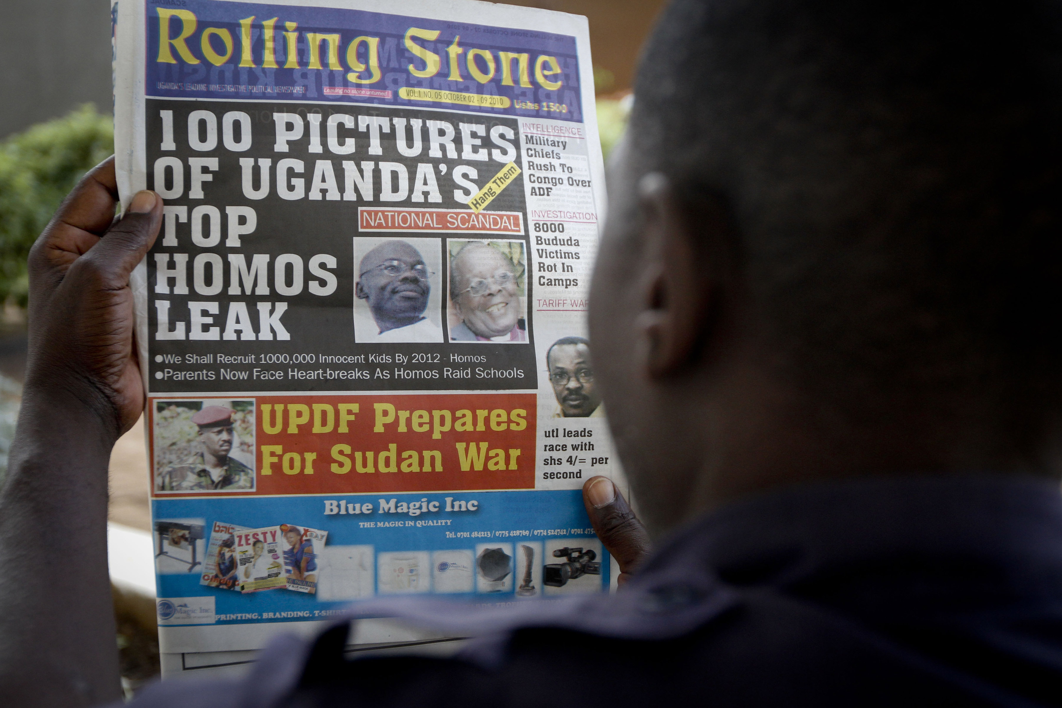 Uganda, mord, Rolling Stone, Homosexualitet, Död