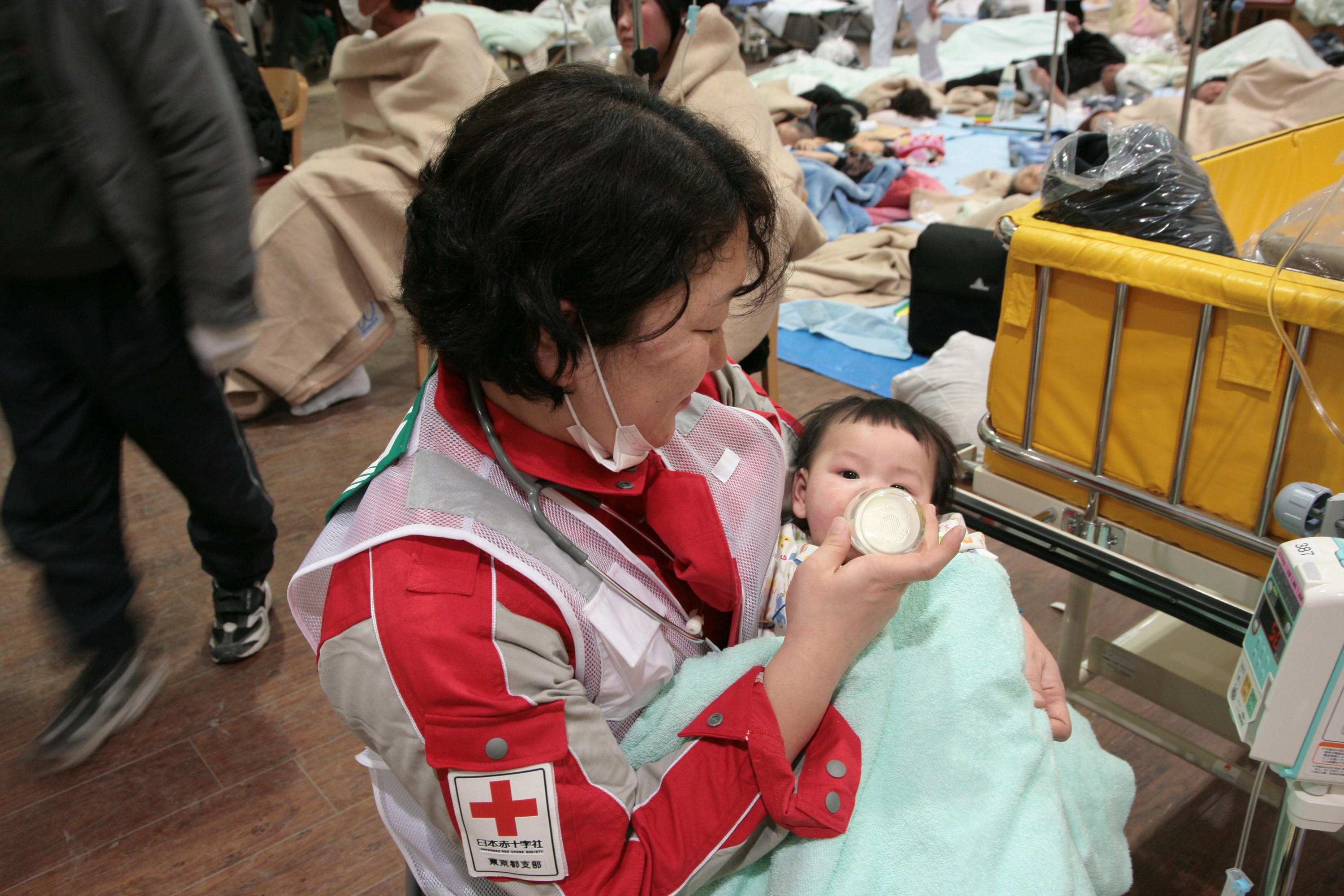 Jordbävning, Japan, Volontärer, Naturkatastrof, Röda Korset, Tsunami