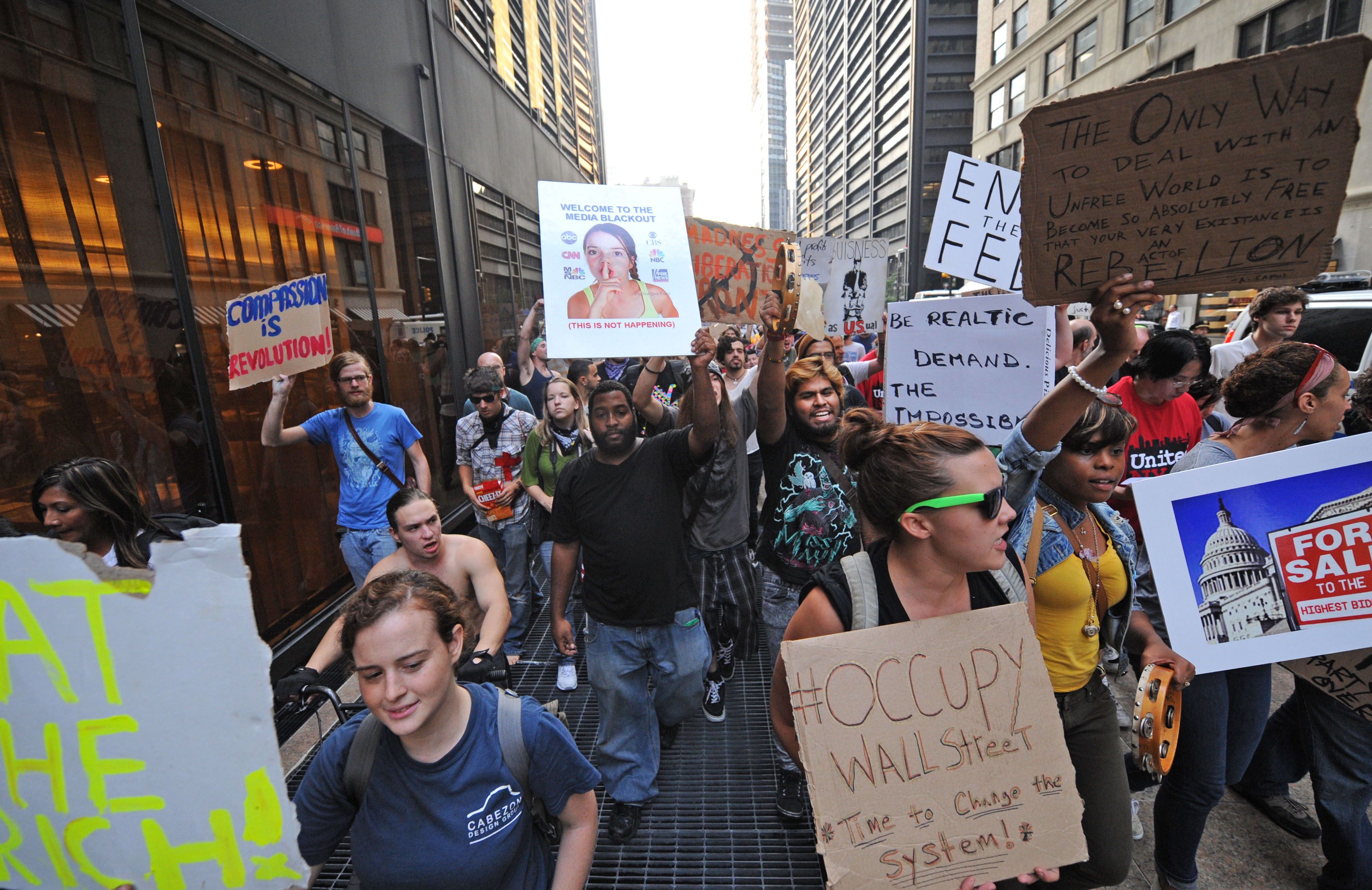 Anonymous, Demonstration, Wall Street, Ockupation, Polisen, Pepparspray, New York