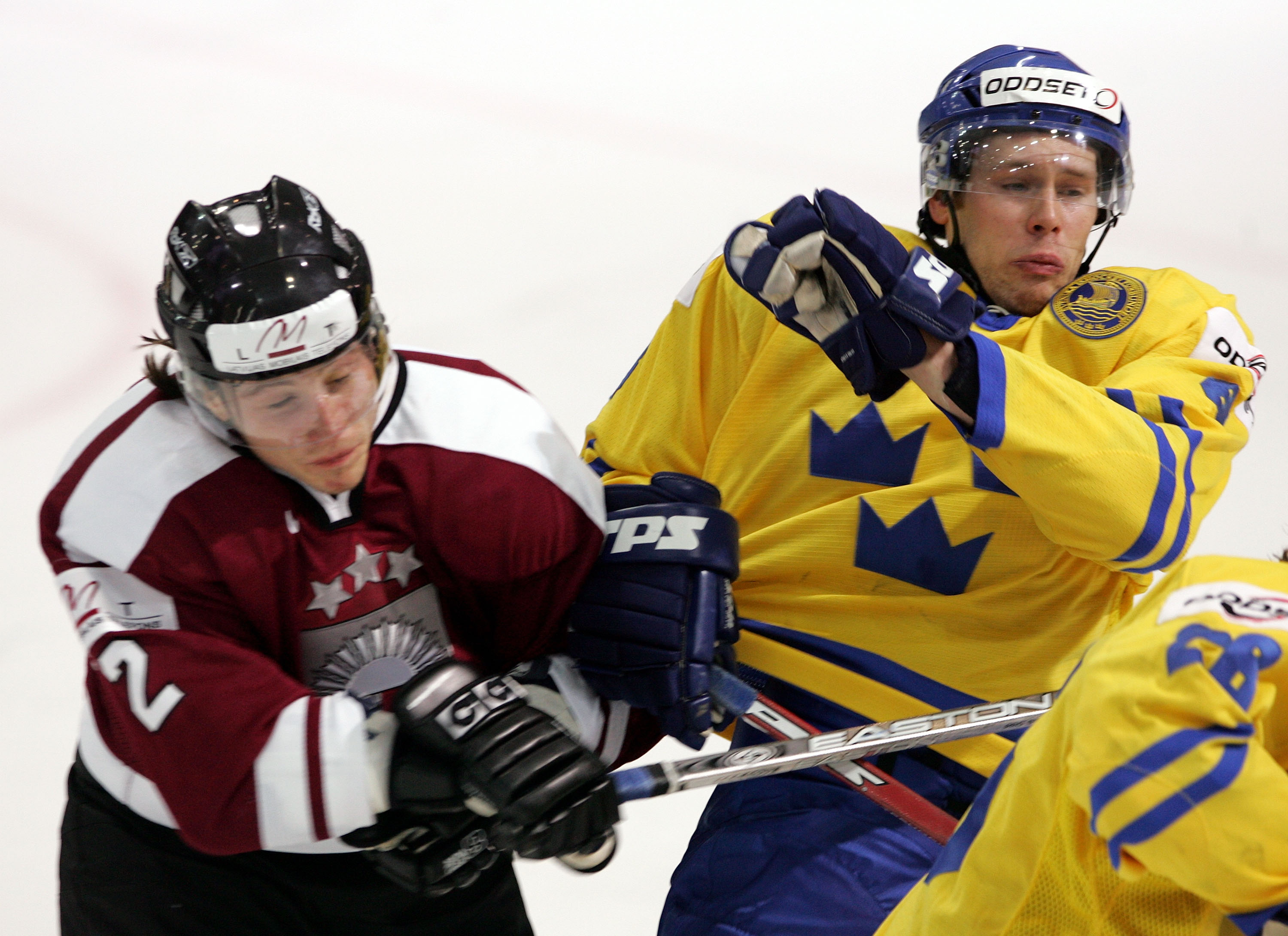 Lettiske backen Rodrigo Lavins, 37 var med och mötte Tre Kronor i VM 2005.