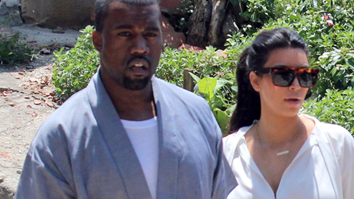 Kim och Kanye på kärlekssemester. 
